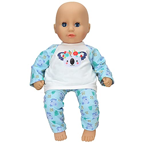 ZWOOS Ropa de Muñeca Bebé para New Born Baby Doll, Pijamas Bonitos para Muñecas 35-43 cm