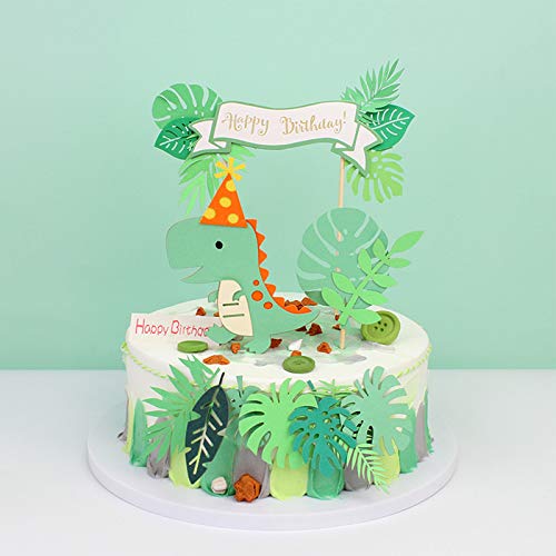 11 piezas Torta de Dinosaurio, Cute Cake Toppers, Decoración de Pastel de Dinosaurio, Cupcake Decoration for Kids Birthday Party