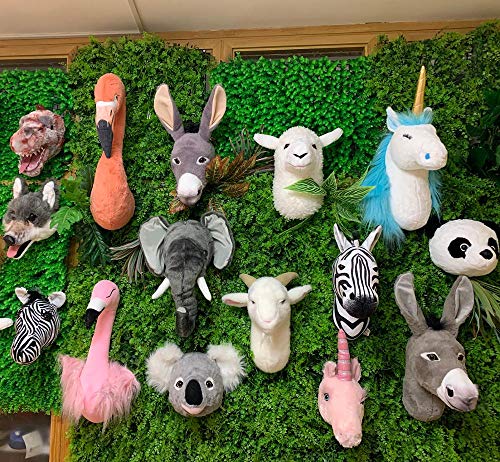 11~51cm 2021 Mayor Cabeza de Animal de Peluche decoración de Pared Cabeza Realista Cabeza de Animal Impresa para niños Dormitorio 51cm-99cm Cebra