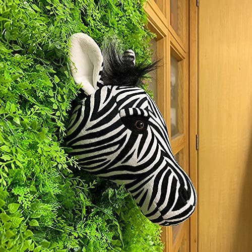 11~51cm 2021 Mayor Cabeza de Animal de Peluche decoración de Pared Cabeza Realista Cabeza de Animal Impresa para niños Dormitorio 51cm-99cm Cebra