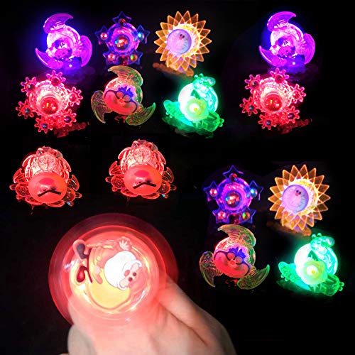 15pcs Vientiane Juguetes Luminosos para Niños, BESTZY Anillos Pulseras Luminosas, Ajustables Ideal para Artículo de Cumpleaños, Premio para Estudiantes, Suministro de Halloween Navidad