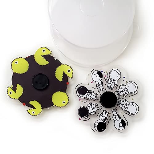 2 X Spinner Animado Antiestrés. Spinner Anime con Personajes de Dibujos Animados. Fidget Toy 3D Dinámico y Rotatorio de Dedo para niños.