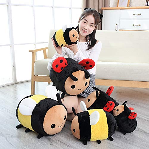 20-40 CM Nuevo Anime Kawaii Felpa Abeja Mariquita Juguetes para bebés Juguetes de Peluche Almohada habitación de bebé hogar Moda Almohadas Decorativas 40 CM Amarillo