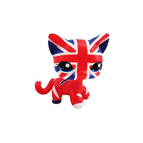 2021 Nuevo Lps Juguete Gato Perro Mascotas Tienda Juguete Perro Rosa Negro Pelo Corto Gato Colección Acción De Pie Role Playin Niños Regalo, Black (Negro) - AEWB-X5VVVB