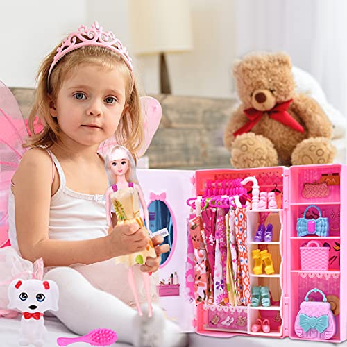 36 Piezas Ropa de Moda Zapatos y Accesorios para Las muñecas Doll, Incluyendo 10 los Vestidos, 20 Accesorios para Las muñecas Doll, para 11.5 Pulgadas 28-30 CM Muñecas