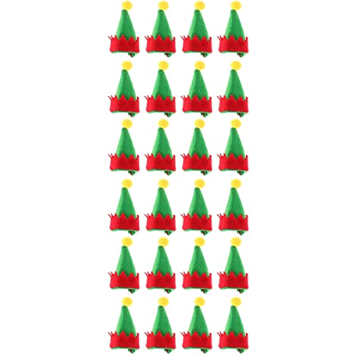36 unids mini elfo de Navidad tapas diseño Lollipop sombreros decoraciones no tejido caramelo embalaje sombreros suministros de Navidad para la tienda del hogar