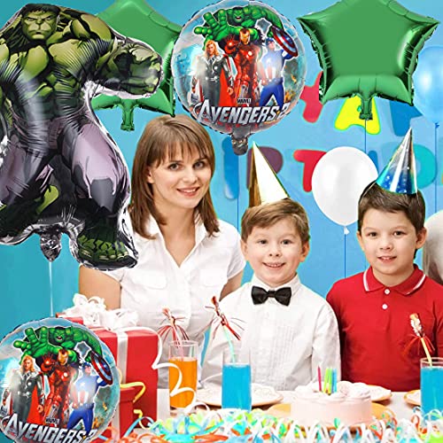5 globos de helio de superhéroe Miotlsy-decoración de fiesta de cumpleaños con temática de superhéroe para niños para Regalos de niños Suministros decoración
