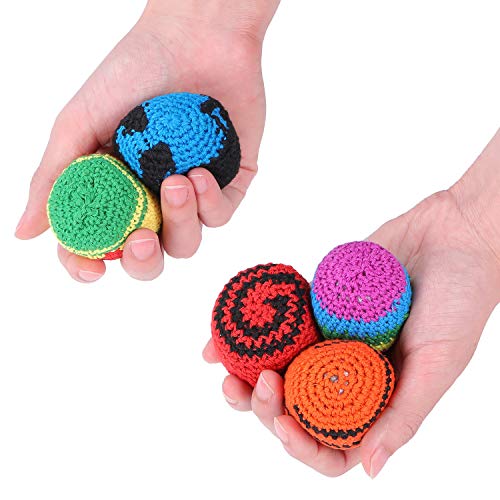 5 Piezas de Pelotas Tejidas de Multicolor Kickball Tejido Suave Bolas para Niños y Principiantes (5 Piezas)
