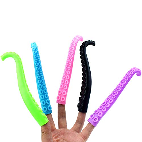 5paquete De Tentáculo De Finger, Pulpo Tentáculo Títeres De Dedo Manos Manos Fiesta Favores Sensory Juguetes Novedad Juguete Regalo para Niños Y Adultos (al Azar)