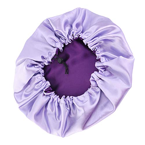 ABOOFAN Gorro de dormir de doble capa, creativo para dormir, para mujer, color morado