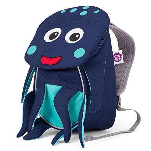 Affenzahn Small Friend Oliver Octopus Blue - Mochila Infantil (25 cm, 4 L), Color Azul