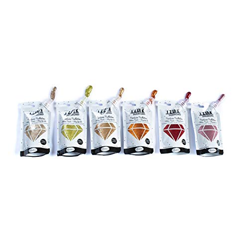 Aladine Izink Diamond – Pintura con purpurina – Ultra concentrada en lentejuelas – Decoración todo soporte – DIY y manualidades creativas – Fabricado en Francia – Botella flexible de 80 ml – Rojo