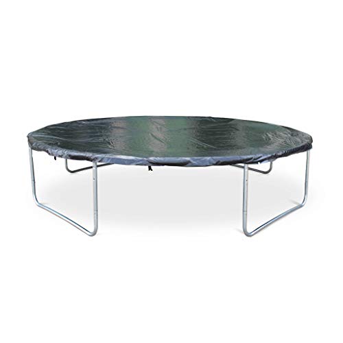 Alice's Garden Cama elástica, Trampolín de 370 cm, aguanta hasta 150 kg (Estructura Reforzada). Incluye: Escalera + Funda Protectora + Bolsillo para Zapatos+ Kit de Anclaje - Saturn XXL