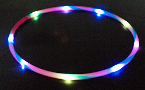 alldoro- Flames N Games-Aro de Hoop con luz (diámetro de 60 cm, 9 ledes), Color Rosa y Azul, Ø (Manfred Roser 63013)