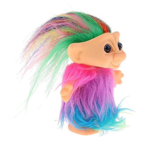 Almencla Figuras Coloridas de La Casa de Muñecas 2pcs Vintage Lucky Troll Dolls Colecciones Regalos