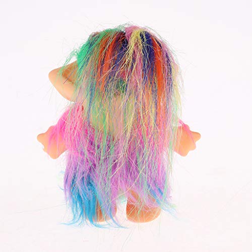 Almencla Figuras Coloridas de La Casa de Muñecas 2pcs Vintage Lucky Troll Dolls Colecciones Regalos
