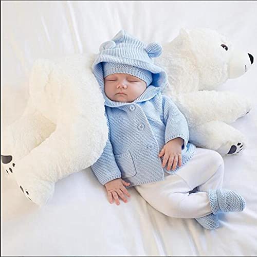 Almohada para bebé, oso Polar, animales de peluche de felpa Kawaii, juguete suave para bebé, juguetes para niños, muñeca para decoración de habitación de niños