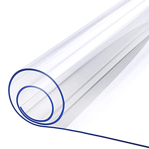Almohadilla de Escritorio Transparente | Antideslizante | 1mm | Estera de Escritura | Estera de Escritorio de PVC | Alfombrilla por Oficina y Casa (Size: 70x140cm/27.56x55.12in)