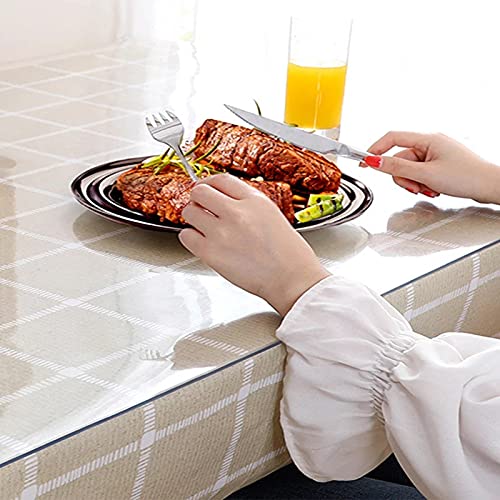 Almohadilla de Escritorio Transparente | Antideslizante | 1mm | Estera de Escritura | Estera de Escritorio de PVC | Alfombrilla por Oficina y Casa (Size: 70x140cm/27.56x55.12in)