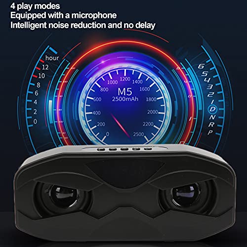 Altavoz Bluetooth, Altavoz con Diseño de Robot único, Altavoz Inalámbrico con Reducción de Ruido Inteligente para el Hogar/Al Aire Libre/Viajes, con Lámpara de Respiración Colorida(Negro)