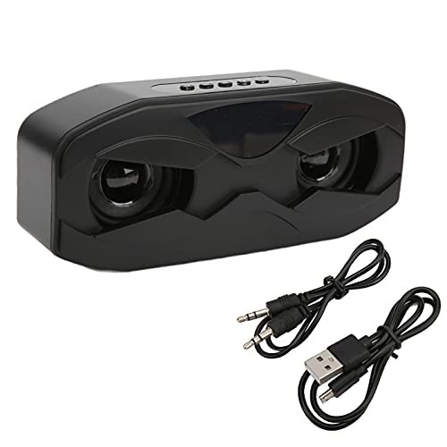 Altavoz Bluetooth, Altavoz con Diseño de Robot único, Altavoz Inalámbrico con Reducción de Ruido Inteligente para el Hogar/Al Aire Libre/Viajes, con Lámpara de Respiración Colorida(Negro)