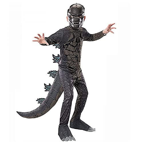 ALWWL Disfraz de Godzilla para Niños, Disfraz de Dinosaurio Velociraptor para Niños, Godzilla el Disfraz, Adecuado para Halloween y Juegos de rol, Navidad, Cumpleaños, 3-14 años