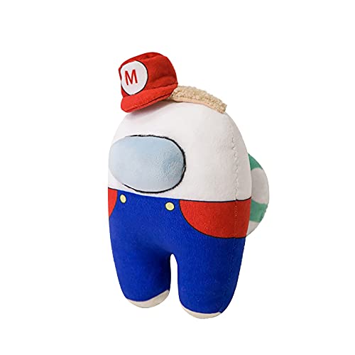 AmongUS Plush Stuff, Juego de peluche de juguete de peluche Muñeca Plushie Regalos para el juego A.mong us Felpa Fans y Niños Cumpleaños Navidad (E)