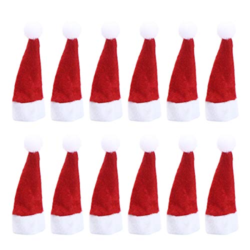 Amosfun Mini Gorras de Navidad Lindo Lollipop Sombreros Decors Caramelo No Tejido Embalaje Sombreros Suministros de Navidad para Tienda Tienda