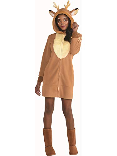 amscan 9909055 - Disfraz de reno para mujer, color marrón