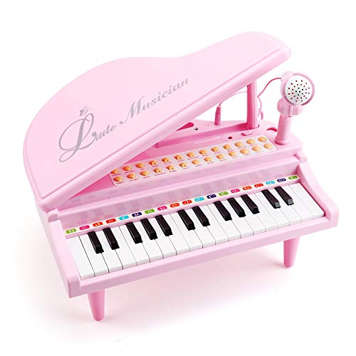 Amy & Benton Juguete de Piano para Niños Pequeños, 31 Teclas Instrumento con Micrófono Educativo Teclado Juguete de Musical Mic, Regalo del Bebé 1 2 3 años…