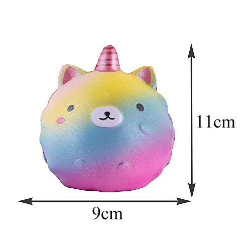 Anboor 4.3 "Squishies Unicorno Panda Jumbo Crecimiento Lento Kawaii Perfumado Suave Colorido Animal Squishies Juguetes Color al Azar, 1 Pcs