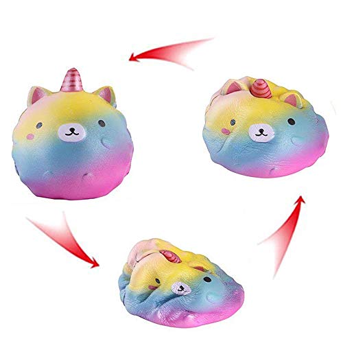 Anboor 4.3 "Squishies Unicorno Panda Jumbo Crecimiento Lento Kawaii Perfumado Suave Colorido Animal Squishies Juguetes Color al Azar, 1 Pcs