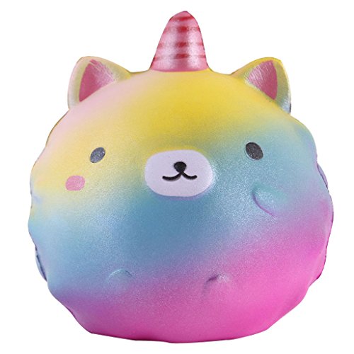 Anboor 4.3 "Squishies Unicorno Panda Jumbo Crecimiento Lento Kawaii Perfumado Suave Colorido Animal Squishies Juguetes Color al Azar, 1 Pcs