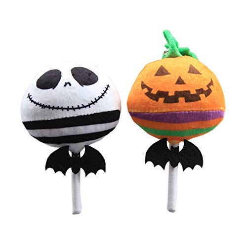 APcjerp Peluches 2 PC/Sistema de Halloween muñecas Antes de Navidad Jack Skellington y Calabaza Lollipop Caramelo Relleno muñecas 12cm Hslywan