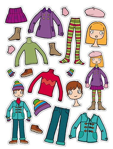 APLI Kids 11438 - Bolsa de gomets, 3 hojas, El armario, Multicolor
