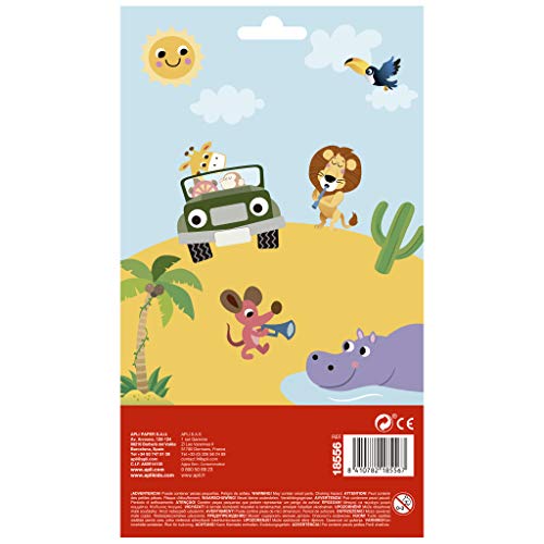 APLI Kids 18556-Pegatinas Infantiles con áreas Metalizadas Modelo Animales Músicos. Incluye 1 Hoja con 26 Pegatinas de Adhesivo Permanente (18556)