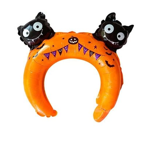 Aro de Pelo de Gato Negro de Halloween, escaparate de Tienda, jardín de Infantes, decoración de Globos de Halloween, Globos de Aluminio de Dibujos Animados de Halloween, Globos de Festival de Fantasm