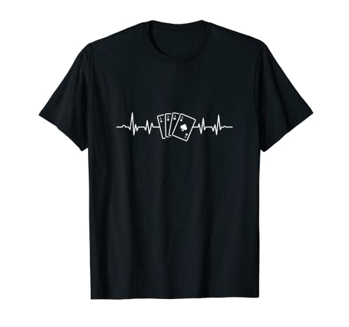 Ases Latido Corazón Pulso Juego Cartas Juego Juegos Jugador Camiseta