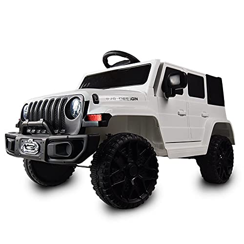 ATAA Adventure - Blanco - Elegante Coche eléctrico para niños Adventure con batería 12v de Alto Rendimiento y Mando para Padres