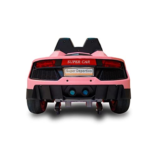 ATAA CARS Súper Deportivo 12v con Mando Coche eléctrico para niños - Rosa- Coche eléctrico Infantil con batería 12v