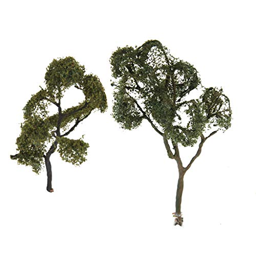 B Baosity 1/75 Escala Modelo de Árbol 12cm Alto para Diorama Diseño Layout 2 Unids