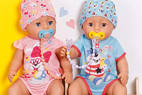 Baby Born- Zapf Creation 830789 Deluxe Happy Birthday 43 cm-Geburtstags-Set mit Kleid Schuhen, inklusive Krone und Torte, Color Assorted (828069)
