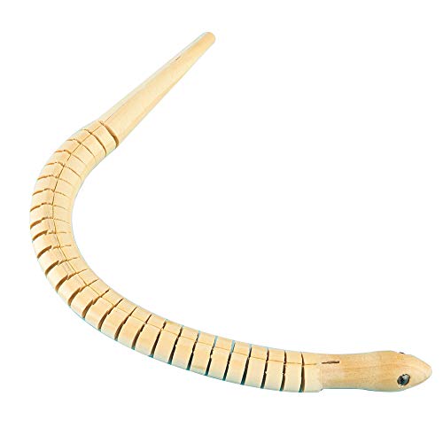 Baker Ross ET506 Serpientes de Madera (Paquete de 3) para niños para Decorar y Personalizar, Ideal para la elaboración casera, Actividades grupales arnales, Escuela y más