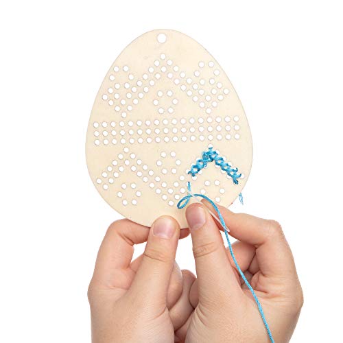Baker Ross Kits Punto de Cruz de Madera Huevo de Pascua Set para niños (paquete de 5)