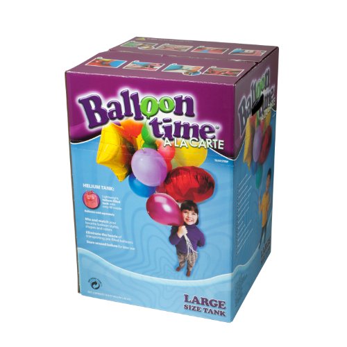 Balloon Time - 50 Globos de colores con botella de helio desechable