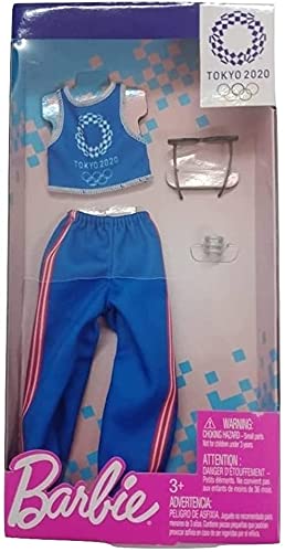 Barbie Fashion Pack GHX85 Tokyo 2020 - Conjunto de ropa deportiva para mujer, camiseta de sol y pulsera