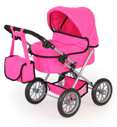 Bayer Design 13029Aa, Cochecito, Carro Muñecas Trendy, Ajustable, Plegable, Rosa, Color (13029)