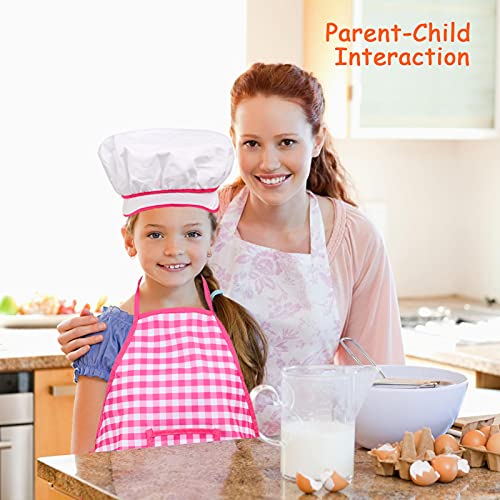 BelleStyle Juguetes de Cocina para niños, 28 Piezas Juguetes de Chef para Niños, Chef Set Delantales para niños, Cocina y horneado Juego con Delantal Gorro de Cocinero y Utensilios Regalo de niña