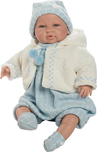 Berbesa- Muñeco bebé Saoro, con Traje Azul y Chaqueta (5203)