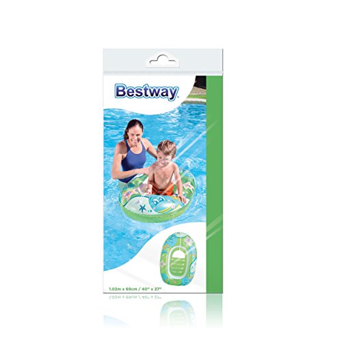 Bestway 34037 - Barca Hinchable Infantil Kiddie Raft 102x69 cm 3-6 Años